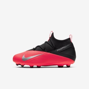 Nike Jr. Phantom Vision 2 Club Dynamic Fit MG - Nagyobb Gyerek Focicipő - Piros/Fekete/Fekete/Metal